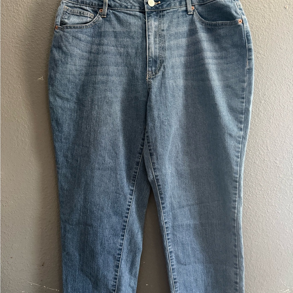 No Boundaries Women's Straight Leg Blue Jeans